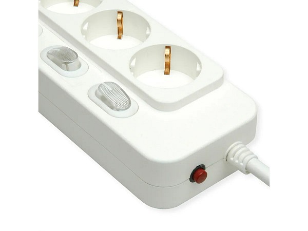 VALUE Power Strip 4-way with individual switches white 1.5m