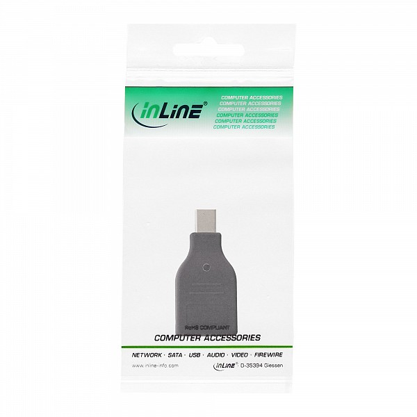 InLine® mini DisplayPort male to DisplayPort female 4K/60Hz black