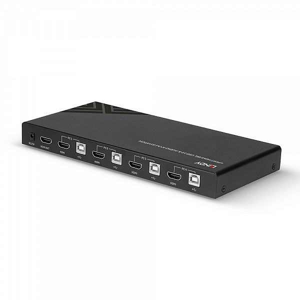 Lindy KVM 4PORT HDMI/USB 3.0 4K(4096x2160@60Hz - 18G) ΜΕ ΗΧΟ