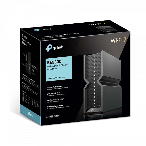 TP-LINK BE9300 Tri-Band Wi-Fi 7 Router (ARCHER BE550) (TPARCHERBE550)