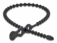 Delock CABLE TIES 310 x 4.5mm ΜΑΥΡΟ Beaded Tie reusable (10τεμ.)