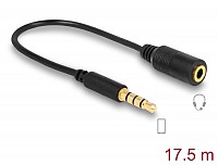 Delock Cable Stereo jack 3.5 mm 4 pin > Stereo plug 3.5 mm 4 pin (changes the pin assignment)  62498