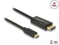 Delock CABLE Type-C male to DisplayPort male (DP Alt Mode) 4K@60 Hz 2m black