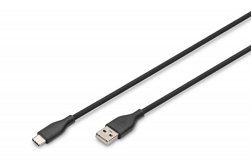 Digitus USB CABLE Type-C male to USB 2.0 type-A male 60W 1m (silicone material)