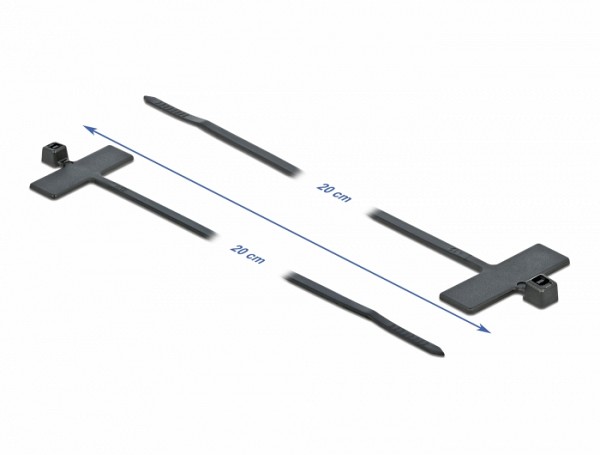 Delock CABLE TIES 200 x W 2.5 mm black (10ΤΕΜ )