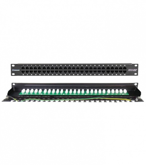 SAFEWELL PATCH PANEL CAT3 50P 19 1U ΤΗΛΕΦΩΝΙΚΟ ΜΕ ΟΔΗΓΟ ΚΑΛΩΔΙΩΝ