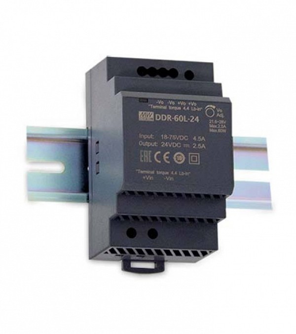 CONVERTER DC/DC ΡΑΓΑΣ 60W/9-36V/12V/5A DDR-60G-12 MEAN WELL