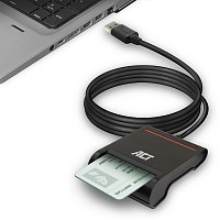 ACT CARD READER USB2.0 Smartcard eID Card Reader black