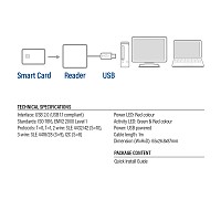ACT CARD READER USB2.0 Smartcard eID Card Reader black