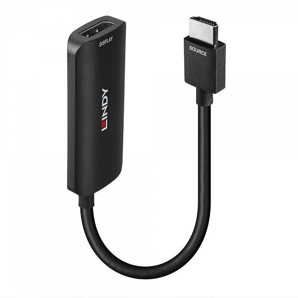 Lindy ADAPTER HDMI(4Κ@60) MALE TO DISPLAY PORT 1.2 FEMALE (black) 38327