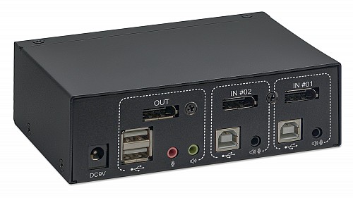 Manhattan KVM 2PORT DISPLAY PORT 4K@60Hz/USB