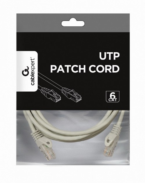 Cablexpert UTP Cat6 Patch cord grey 7.5m copper
