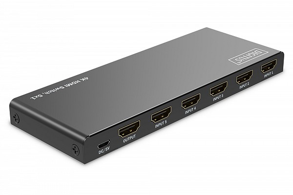 Digitus SELECTOR HDMI 5 PORT, 4K2K/60Hz- 18 Gbps & Remote
