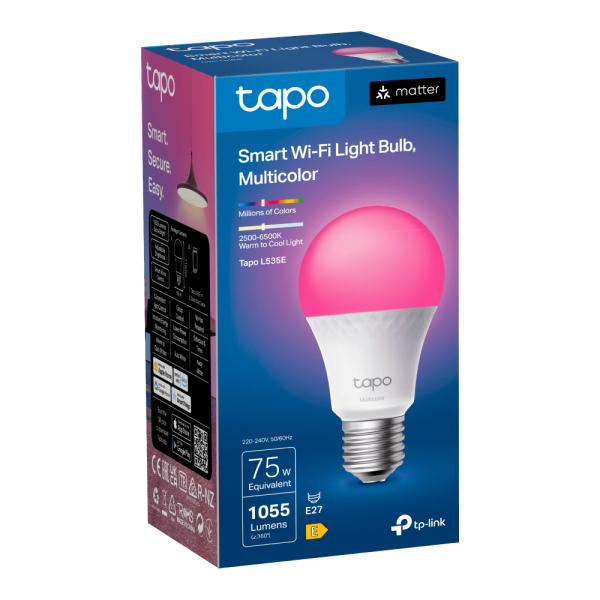 Tp-Link Smart Wi-Fi Light Bulb, Multicolor E27 Base v3.2