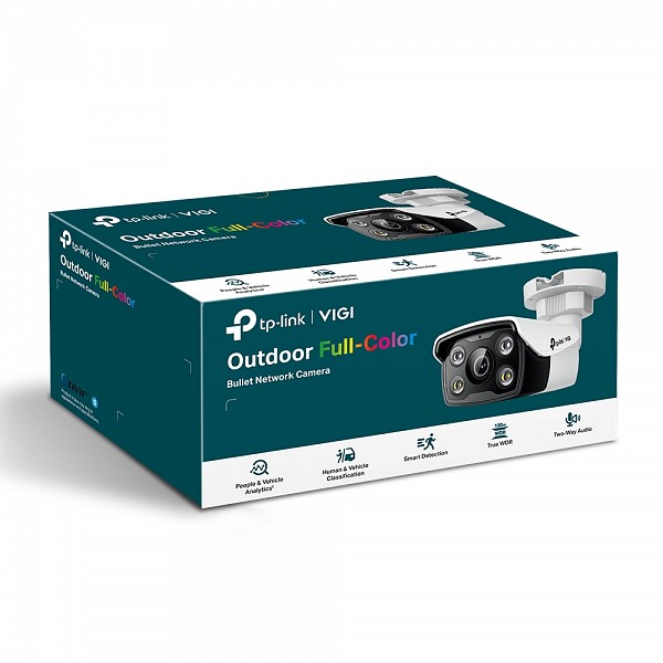 Tp-Link 5MP Outdoor Full-Color Bullet Network Camera-2.8mm Lens VIGI C350(2.8mm)
