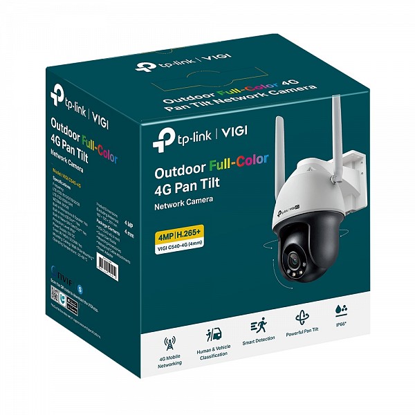 Tp-Link 4MP Outdoor Full-Color 4G Pan Tilt Network Camera