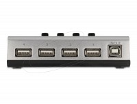 Delock Switch USB 2.0 with 1 x Type-B female to 4 x Type-A female manual bidirectional