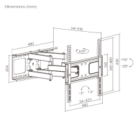 Brateck Επίτοιχη Βάση TV 32-55 έως 50kg MAXVESA:400