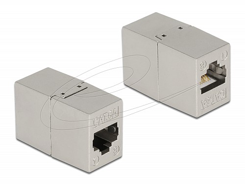 Delock Μούφα RJ45 8P/8C 1:1 STP (Cat6a)
