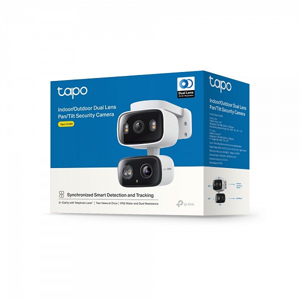 Tp-Link Camera Pan/Tilt Outdoor Security Dual Lens Wi-Fi 2K (2304 X 1296)