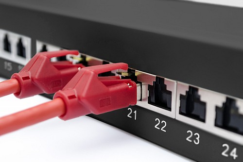 DIGITUS PATCHPANEL 24 PORT CAT6a  SFTP (Black) DN-91624S-EA-B
