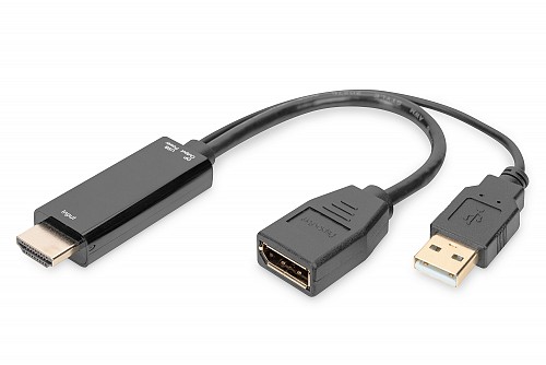 Digitus ADAPTER HDMI MALE TO DISPLAY PORT 1.2 FEMALE (4Κ@30)