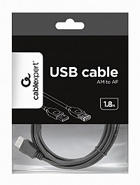 Cablexpert USB 2.0 extension cable 1.8m