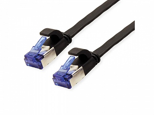 Value FTP 1m Cat6a Μαυρο extra-flat