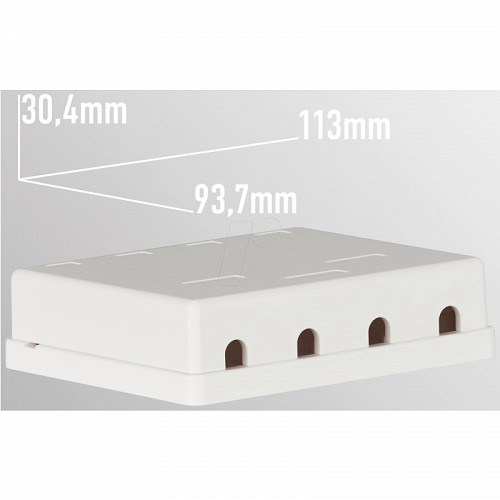 Keystone Surface Mounted Box 4 Port
