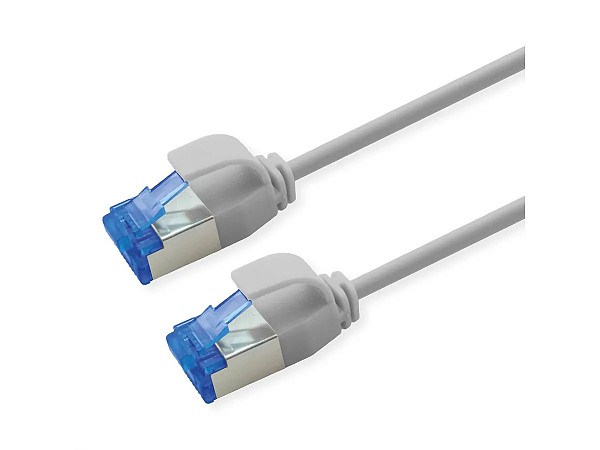 ROLINE S/FTP Patch Cord Cat.6A / Class EA, LSOH, Slim PoE, grey, 1.5 m