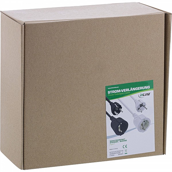 Inline ΜΠΑΛΑΝΤΕΖΑ SCHUKO 15m 16A/230V 3x1.5mm MAYΡΗ