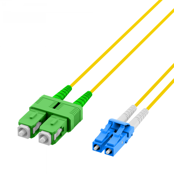 EFB Duplex Patchcable LC-SC/APC, 9/125µ, OS2 50m