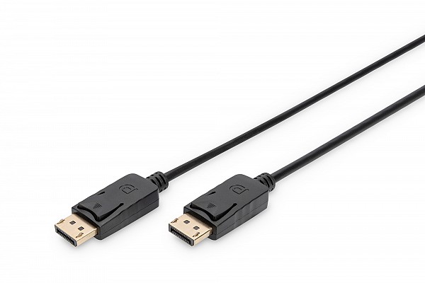 DIGITUS DisplayPort connection cable DP M/M 3m w/interlock Ultra HD 4K black AK-340100-030-S