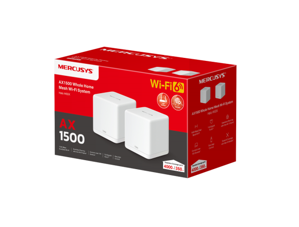 Mercusys AX1500 Gigabit Mesh WiFi-6 Router HALO H60X(2-PACK)