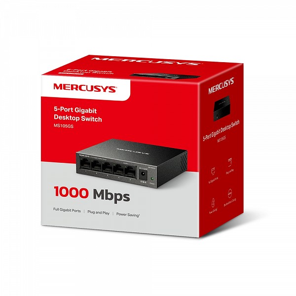 Mercusys 5-port Steel Case Gigabit Switch MS105GS
