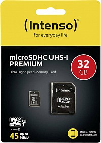 Intenso microSDHC Card 32GB Premium Class 10 U1 3423480
