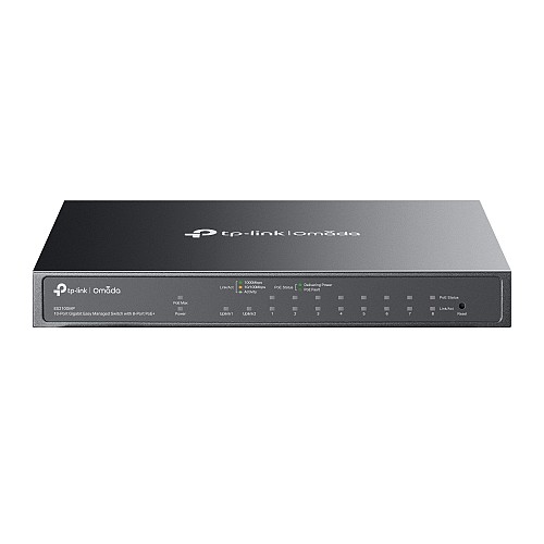 Tp-Link Omada 10-Port Gigabit Easy Managed Switch with 8-Port PoE+