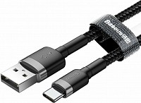 Baseus Type-C Cafule Cable 2A 2m Gray + Black CATKLF-CG1