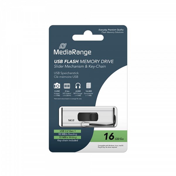 MediaRange USB 3.0 Flash Drive 16GB (MR915)