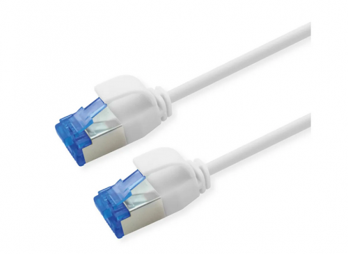 Roline SFTP 1m Cat6a Λευκό Slim poe 15.4W Pimf LSZH