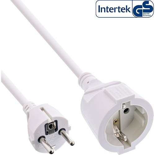Inline ΜΠΑΛΑΝΤΕΖΑ SCHUKO 2m 16A/230V 3x1.5mm ΛΕΥΚΗ