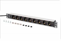 Digitus ΠΟΛΥΠΡΙΖΟ 19 9xSch σε C14 2.0m aluminum with pre-fuse(black)