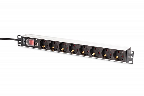 Digitus ΠΟΛΥΠΡΙΖΟ 19" 8xSch σε Sch 2m aluminium Overload protection