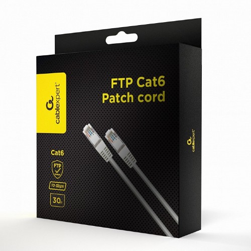 Cablexpert FTP Cat6 Patch cord grey 30m