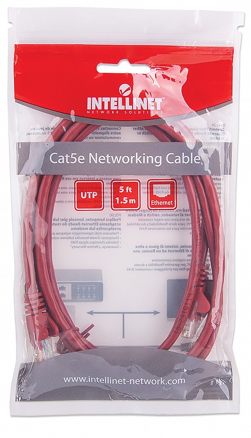 Intellinet UTP 1.5m Cat5e Κόκκινο