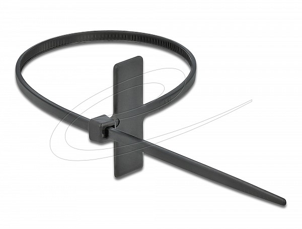 Delock Tie wrap με Υποδοχή Ετικέτας Μ 100 x Π 2,5 χιλ. μαύρο 10 τεμάχια