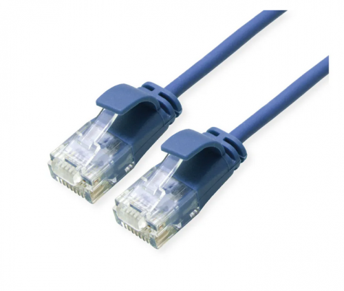 ROLINE GREEN UTP Data Center Patch Cord Cat.6A (Class EA), LSOH, Slim, blue, 3 m