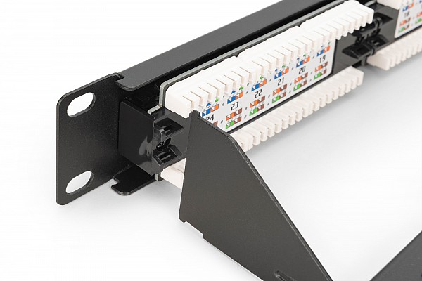 Digitus Patchpanel 24 Port Cat6 UTP Μαύρο DN-91624U-CR