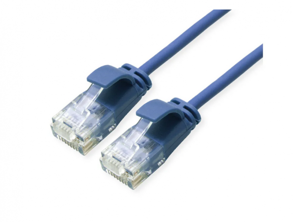 ROLINE GREEN UTP Data Center Patch Cord Cat.6A (Class EA), LSOH, Slim, blue, 1.5 m