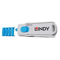 Lindy Port Blocker HDMI (1 key + 4 x blocks) Blue